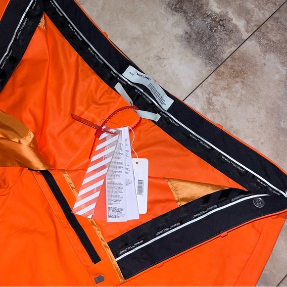 Off-White Nylon Oversized Pants Orange Tailoring Fit Size 48 - Picture 4 of 14